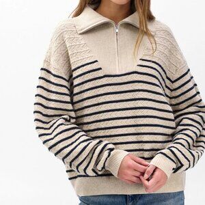 Rag & Bone Natalia Cashmere Half-Zip Sweater